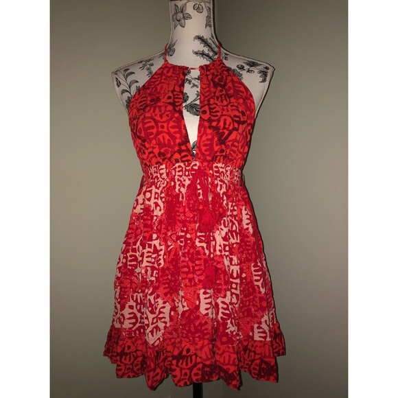 Free People Dresses & Skirts - Free people red tropical dress